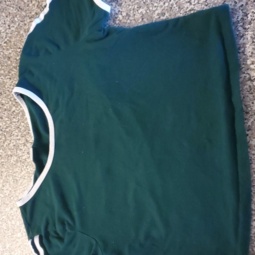 Green Cropped T-Shirt Size Large